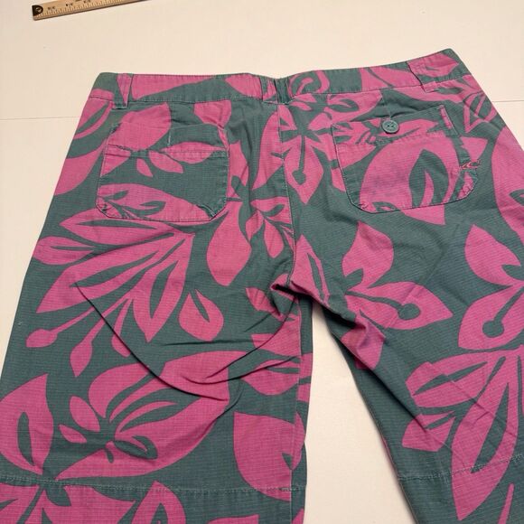 Vintage O'Neil Jr's 13 Green Pink 100% Ripstop Cotton Hawaiian Board Shorts - Picture 5 of 16